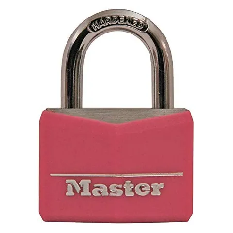  Covered Aluminum Keyed with Steel Shackle, Lock for Gym or 1 Pack Pink Padlock