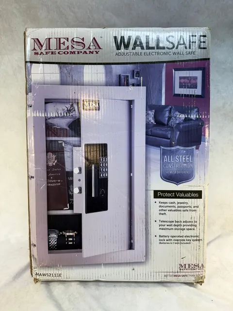 Mesa Adjustable Electronic Wall Safe MAWS2113E - Brand New!