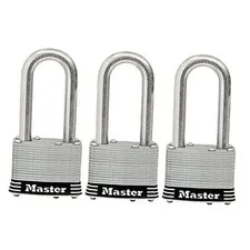 1SSTRILH Stainless Steel Outdoor Padlock with Key, 3 Pack 3 Pack, Keyed-Alike
