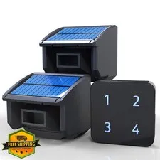 HTZSAFE Solar Driveway Alarm 1 Receiver 2 Sensors