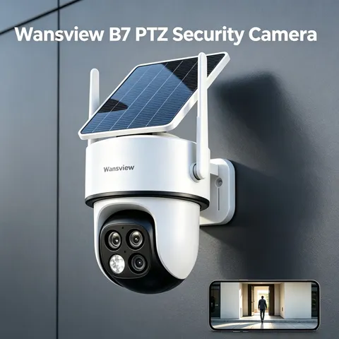 Wansview B7 2K Outdoor Camera Wireless WIFI 360°PTZ Smart Home Security IR Cam