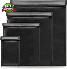 Faraday Bags Waterproof Fireproof Money Bag for Cash  Black