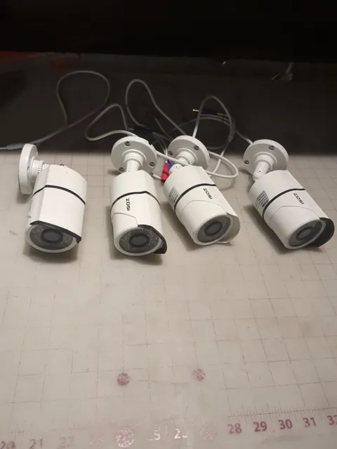 ZOSI 1080P HD Add-On Security Camera CCTV Lot Of 4 Used  Mic 100ft Night Vision