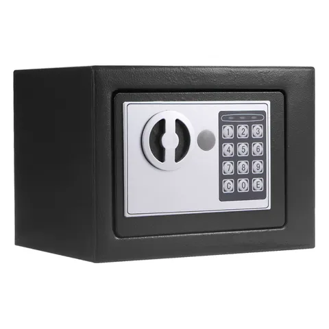 Small Safe Box Digital Electronic Security Safe Box for Home Black