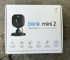 Blink Mini 2 Smart Security Camera 2nd Gen Indoor Outdoor Black 1080p HD Alexa