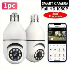 E27 Bulb Surveillance Outdoor Security Camera Automatic Night Vision Color Indoo