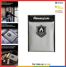 Fireproof Document Bag Water Resistant Portable Zipper Closure 9x13 Inch