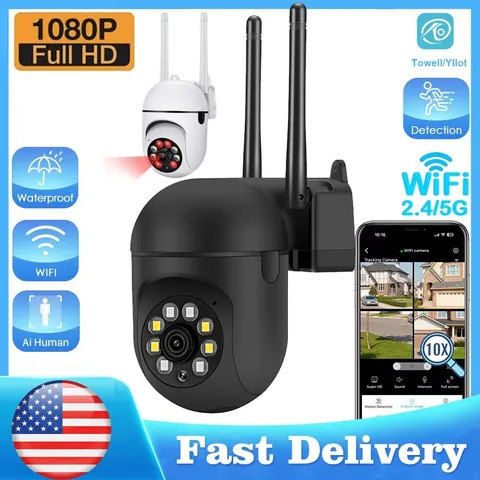 WiFi Security Camera Wireless Outdoor HD Dual Band PIR Sensor Surveillance LOT