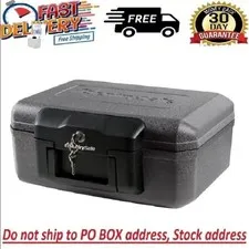 NEW Portable Fireproof Safe Box Transportation For Docu Media Valuables