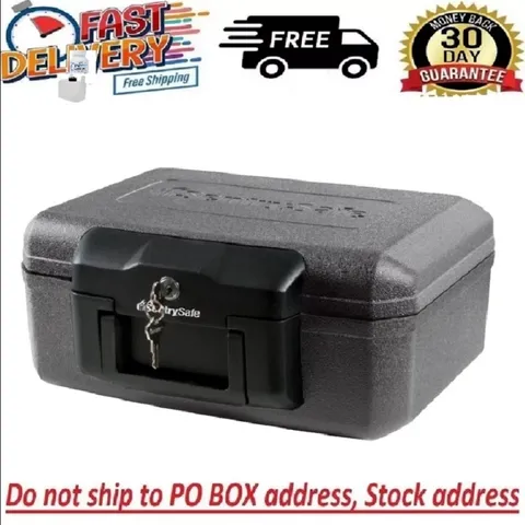 NEW Portable Fireproof Safe Box Transportation For Docu Media Valuables