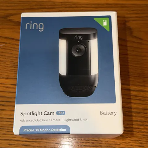 Ring Spotlight Cam Pro Battery, 2-Way Talk, Night Vision, Security Siren, Black