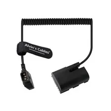E6NH Dummy Battery to D-Tap Coiled Cable for Canon-R5C