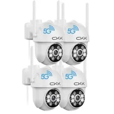 2K Security Cameras Outdoor 4Pack, 2.4G/5G WiFi Home Security Cameras, 360 PT...
