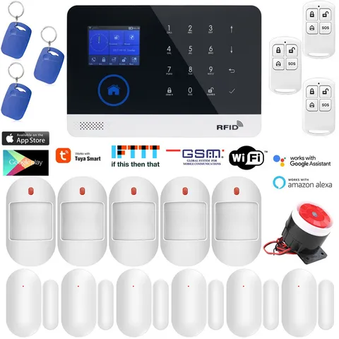 Smart Tuya APP WIFI Cloud GSM Wireless Office Home Security Alarm Burglar System
