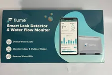 Flume Smart Leak Detector Water Flow Monitor WiFi Indoor Outdoor Open Box