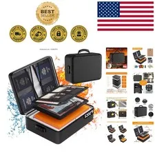 5200°F Fireproof & Water-Resistant Document Organizer with Lock – Safe Travel...