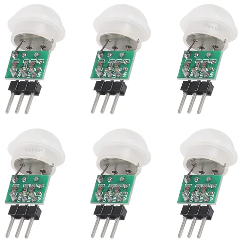 6 PCS AM312 Mini Pyroelectric Infrared Motion Sensor Module DC 2.712V