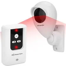 Rainproof Driveway Alarm 1/2 Mile Range Cordless Motion Sensor Door Chime