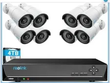 REOLINK Smart 4MP 16CH PoE Home Security Camera System 8pc IP Camera 4K NVR 4TB
