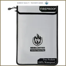 Large Fireproof Bag for Documents, Waterproof with Enhanced Zipper Security