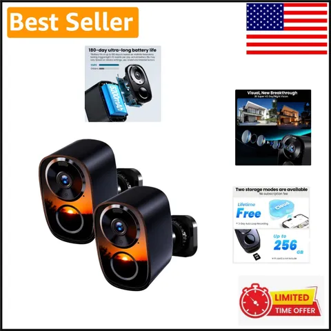 Enhanced 2K Wireless Outdoor Security Cameras: Spotlight & AI Motion Alerts