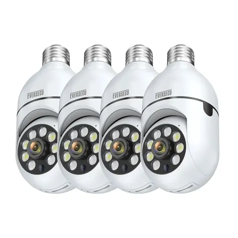 4pack 1080P Wireless Light Bulb , 2.4g & 5g WiFi, Auto Tracking, 2 Way Audio,...