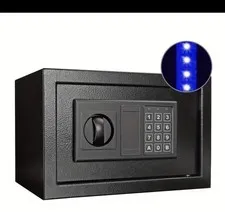 Homeyuer Safe Box With 4pcs LED Sensor Light Hidden Box With Key & Digital Lock