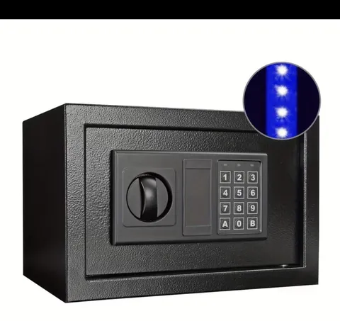 Homeyuer Safe Box With 4pcs LED Sensor Light Hidden Box With Key & Digital Lock
