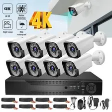 8CH 5MP Lite DVR 1080P Outdoor CCTV Security Camera System Kit Night Vision 4K