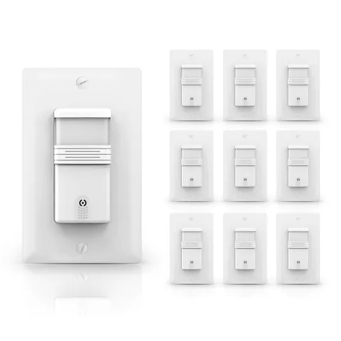 ECOELER Pack of 10, 3 Way Motion Sensor Light Switch, Multi-Dual Pir Occupancy S