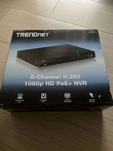 TRENDnet TV-NVR408 8 Channel 4K UHD PoE+ NVR Unit Only! No Cable