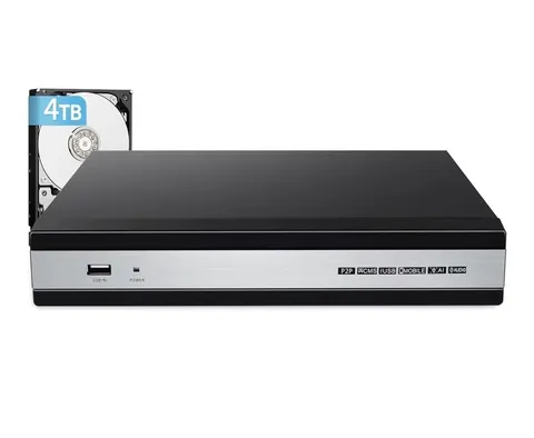 Network Video Recorder-Supports up to 8×8MP @25fps Home Security Camera System