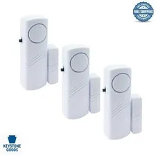 3 Pack Wireless Door Window Alarm with 90DB Siren for Home & Kids Safety