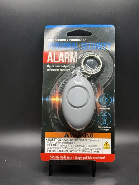 Personal Security Alarm Keychain 100dB Siren + LED Light | Clip-On Safety Alarm