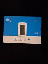 Ring Spotlight Cam 2nd Gen Battery Outdoor Security Camera (White)