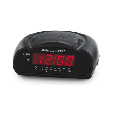 Digital Alarm Clock | AM/FM Clock Radio with Red LED Display, Loud Alarm for ...