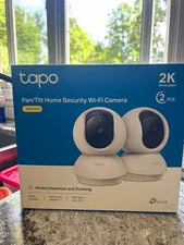 Tapo C210 2K Pan/Tilt Indoor Wi‑Fi IP Camera 2‑Pack White Night Vision