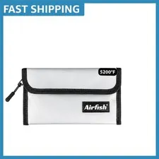 Compact 5 x 8 Fireproof Wallet - Water Resistant Cash Bag for Protection
