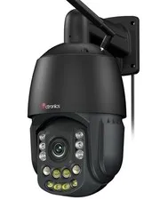 4K Security Camera Outdoor with 30x Optical Zoom, 180m IR & 80m Color Night V...