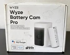 Wyze Battery Cam Pro Wireless Indoor/Outdoor 2K FHD Security Camera Night Vision