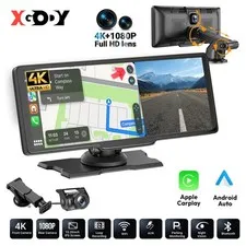 XGODY 10.26" Touch Screen 4K Dash Cam Wireless CarPlay Fit Apple Android WIFI US