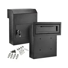 AdirOffice Through-The-Door Safe Locking Drop Box (Black) Black