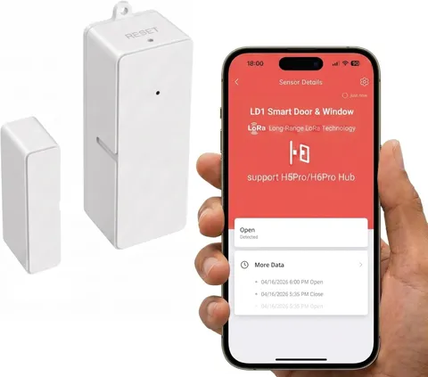 LD1 Lora Smart Door Window Sensor, 2000Ft Ultra-Long Range, 5-Year Battery Life,