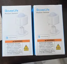 GoveeLife Motion Sensor 2-Pack Indoor Wireless Battery Wall Mount White App