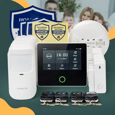 HOMSECUR Wireless WIFI 4G GSM LCD SMS Autodial Home House 4.3" Alarm System