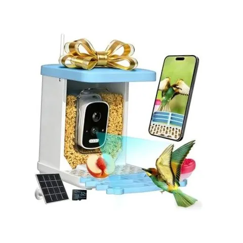 Smart Bird Feeder with Camera - 2.5K HD Bird Feeder Cameras Solar Powered, AI