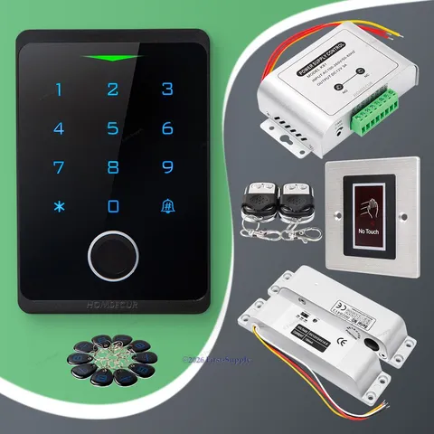 HOMSECUR IP66 APP WIFI Fingerprint Access Control Set Drop Bolt Lock