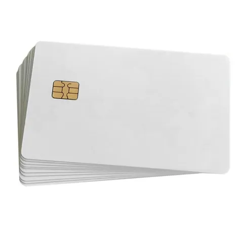 50Pcs ISO7816 Contact SLE 4442 Chip PVC Smart White IC Cards For Rental