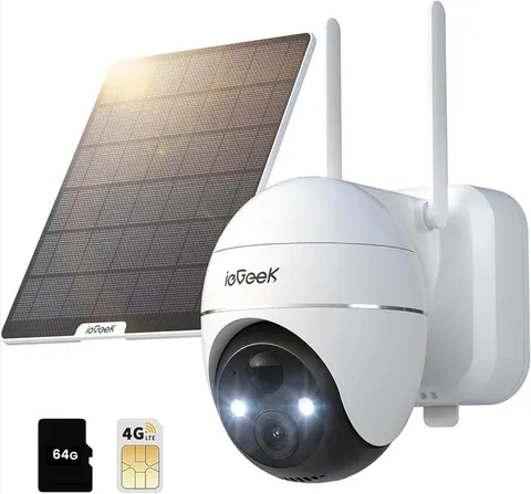 ieGeek 4G LTE Cellular Security Cameras Wireless Outdoor, 2K No WiFi Solar...