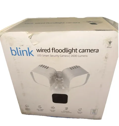 Blink Outdoor Floodlight Wired 1080p Security Camera with Motion Detection White
